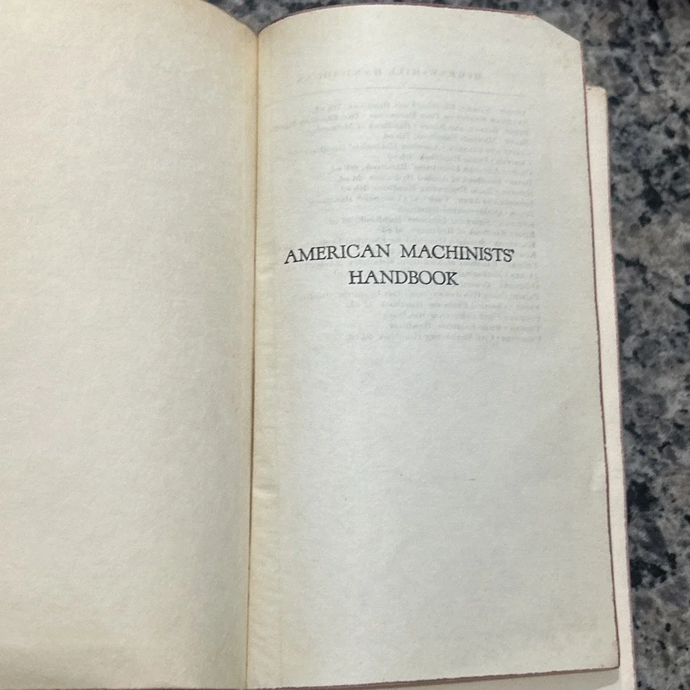 Vtg American Machinists' Handbook 8th Edition Colvin & Stanley